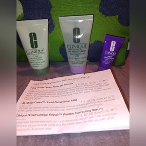Clinique Set of 3 Facial Brand New Products Sz .17-1 FL OZ products.